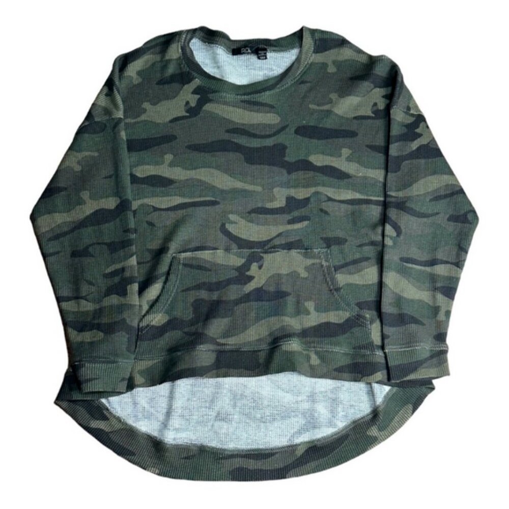RDI Thermal Green Camo Waffle Knit Long Sleeve Shirt Size S
